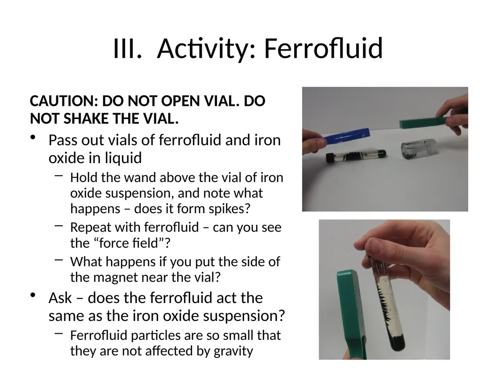 Nanotechnology and Magnetism VSVS Fall 2018 Why is - slide 11 of 11