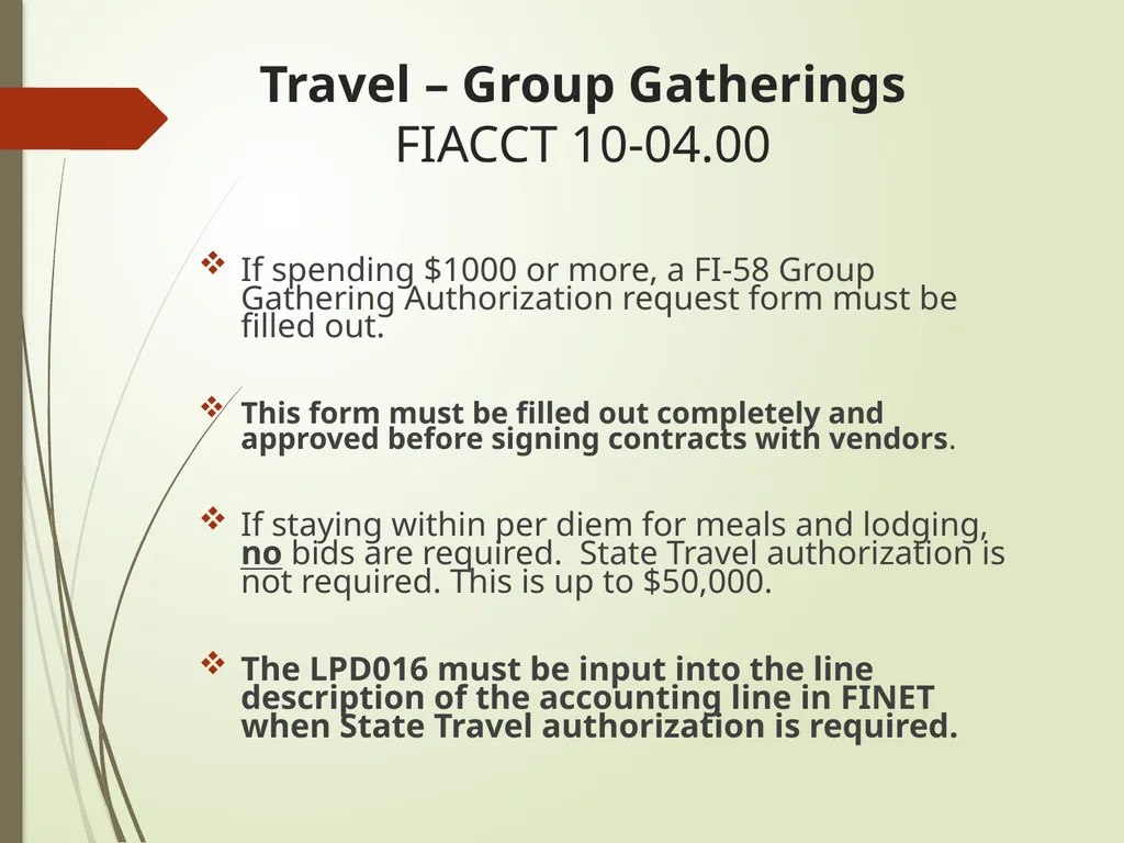 Group Gathering Training Tami Nelson, State Travel - slide 2 of 11