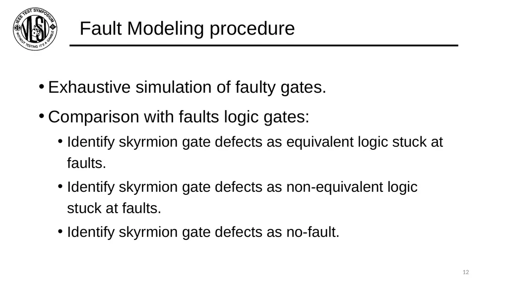 Defect Characterization and Testing of - slide 12 of 19