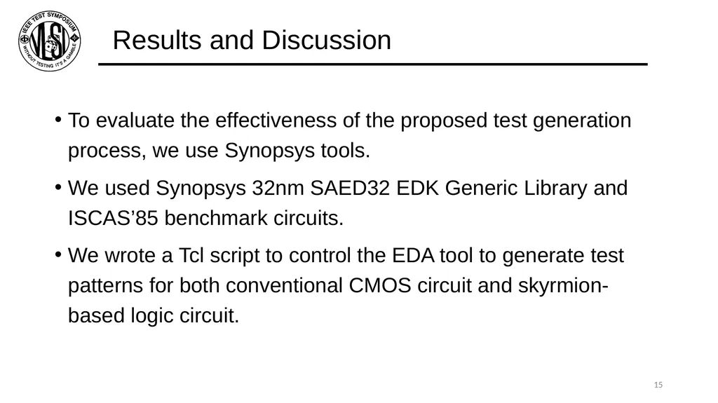 Defect Characterization and Testing of - slide 15 of 19