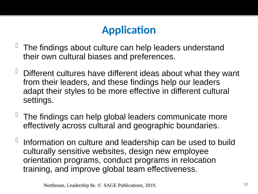 Culture and Leadership Chapter 16 Northouse, - slide 28 of 28