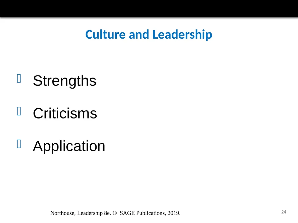 Culture and Leadership Chapter 16 Northouse, - slide 24 of 28