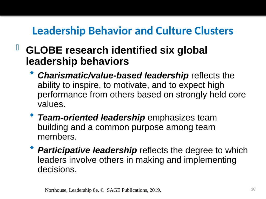 Culture and Leadership Chapter 16 Northouse, - slide 20 of 28