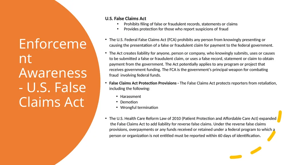 Fraud, Waste & Abuse Overview: General Compliance - slide 19 of 22