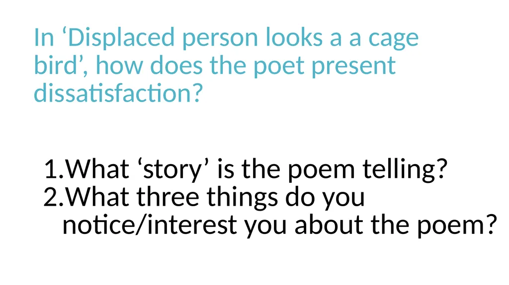 Unseen Poetry 27.1 – How does the poet present.. - slide 9 of 18