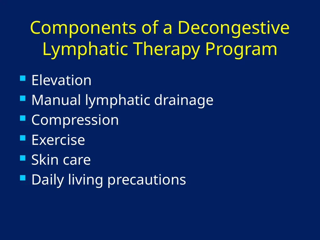 Lymphatic Disorders References Therapeutic - slide 17 of 44