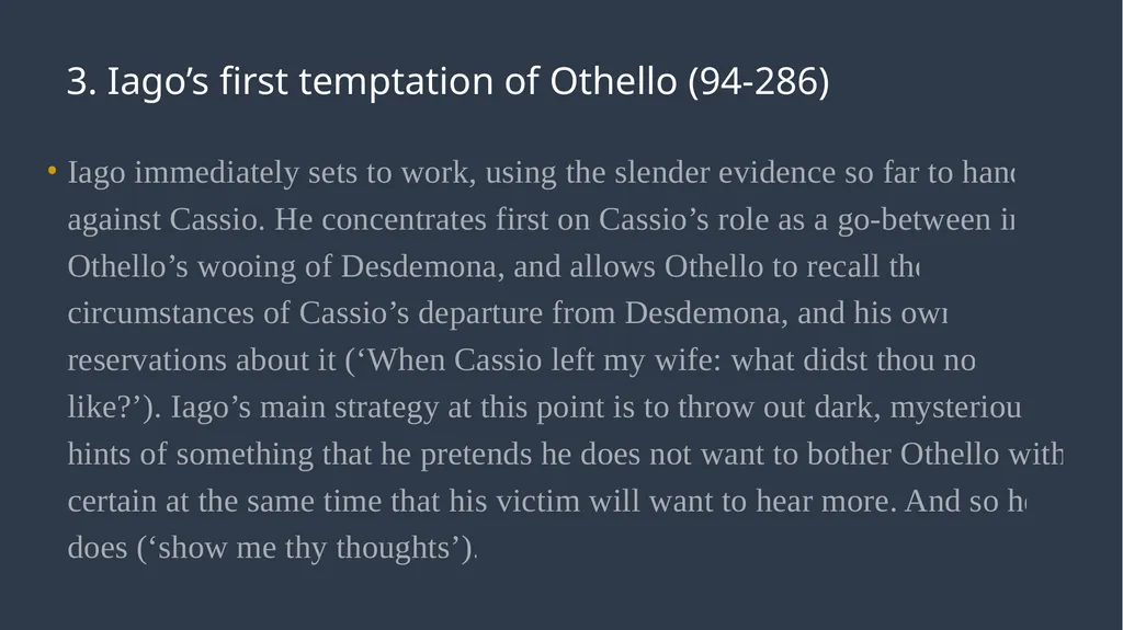 ‘Othello’ Act 3 Ms Deasy Act 3, Scenes 1 & - slide 11 of 37