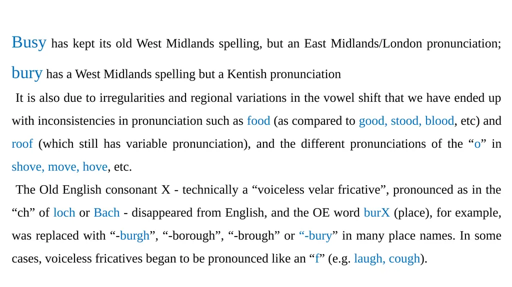 Great Vowel Shift A major factor separating Middle - slide 11 of 11