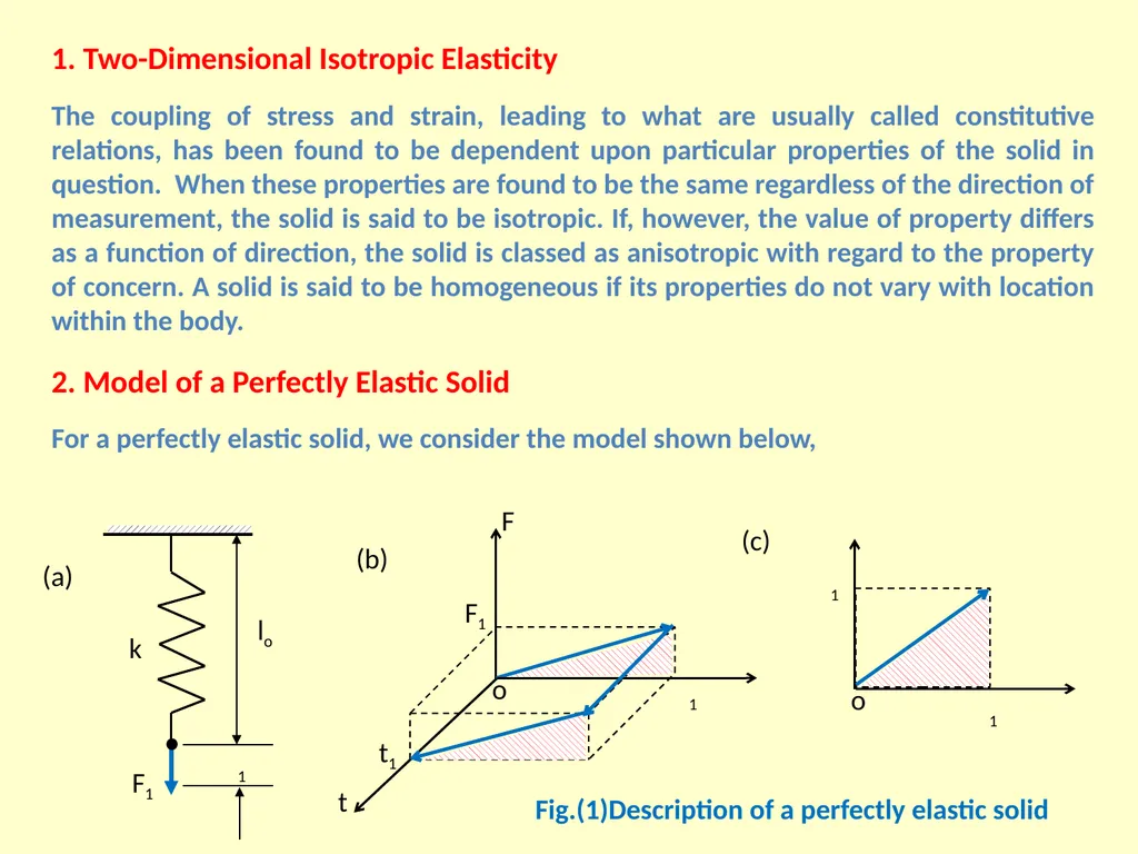 1. Two-Dimensional Isotropic Elasticity The - slide 1 of 13