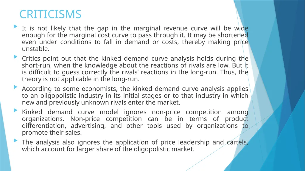 Kinked Demand Curve Model Prepared by Anindita - slide 6 of 7