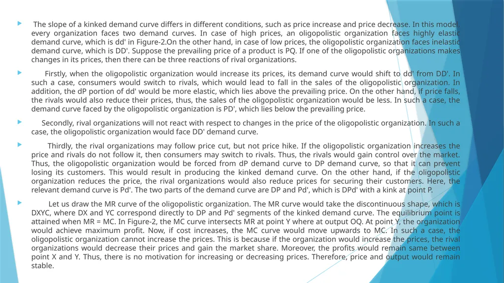 Kinked Demand Curve Model Prepared by Anindita - slide 5 of 7