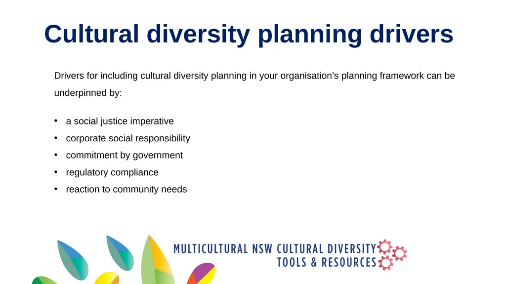 Why is cultural diversity planning important? Why - slide 8 of 12