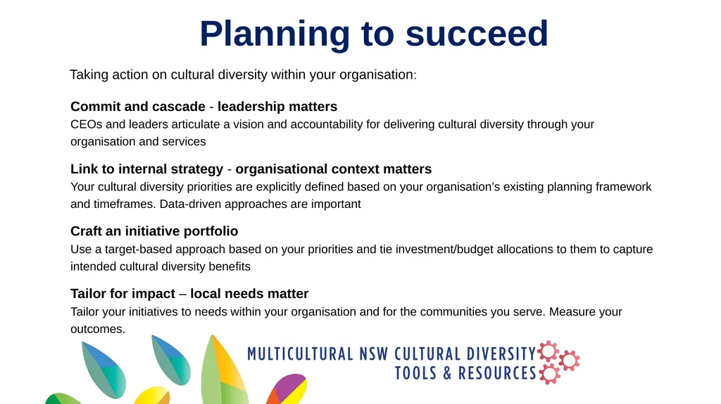 Why is cultural diversity planning important? Why - slide 11 of 12