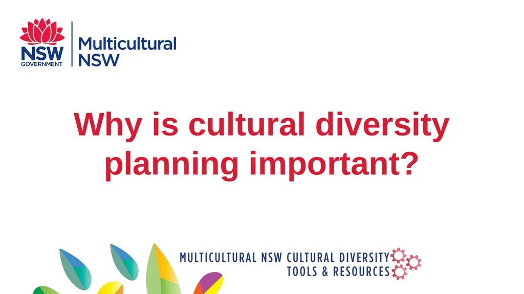 Why is cultural diversity planning important? Why - slide 1 of 12