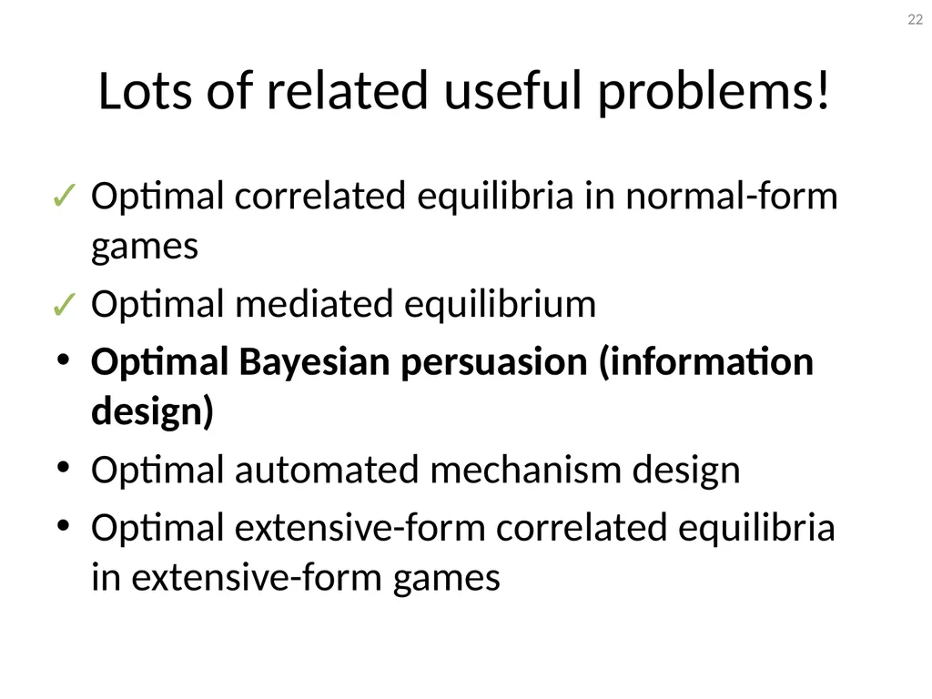 Mediation in Extensive-Form Games Brian Hu Zhang - slide 22 of 46