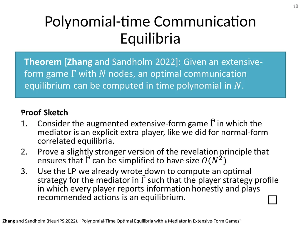 Mediation in Extensive-Form Games Brian Hu Zhang - slide 18 of 46