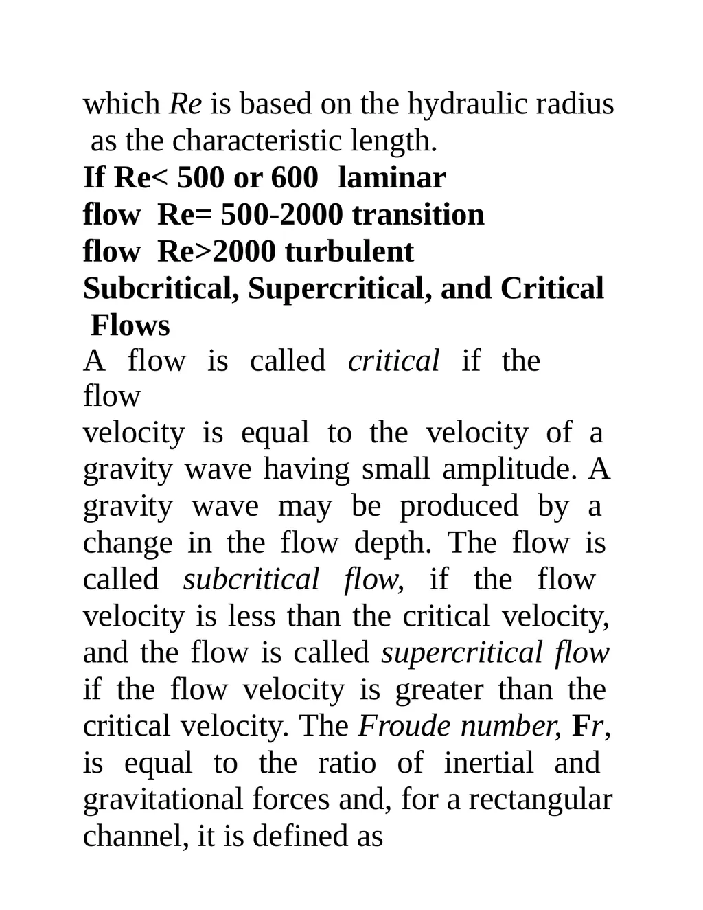 Open-Channel Flow Contents Free surface flow - slide 12 of 84