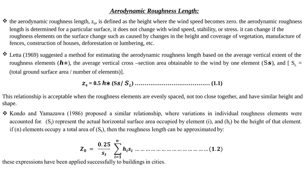 Vertical Wind Profile and Aerodynamic Roughness - slide 4 of 8