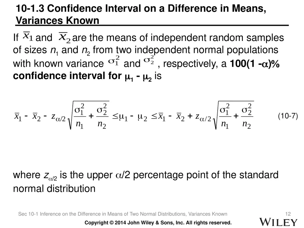 Chapter 10 Statistical Inference for Two Samples - slide 12 of 56