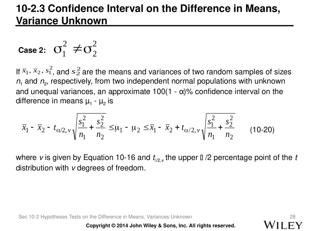 Chapter 10 Statistical Inference for Two Samples - slide 28 of 56