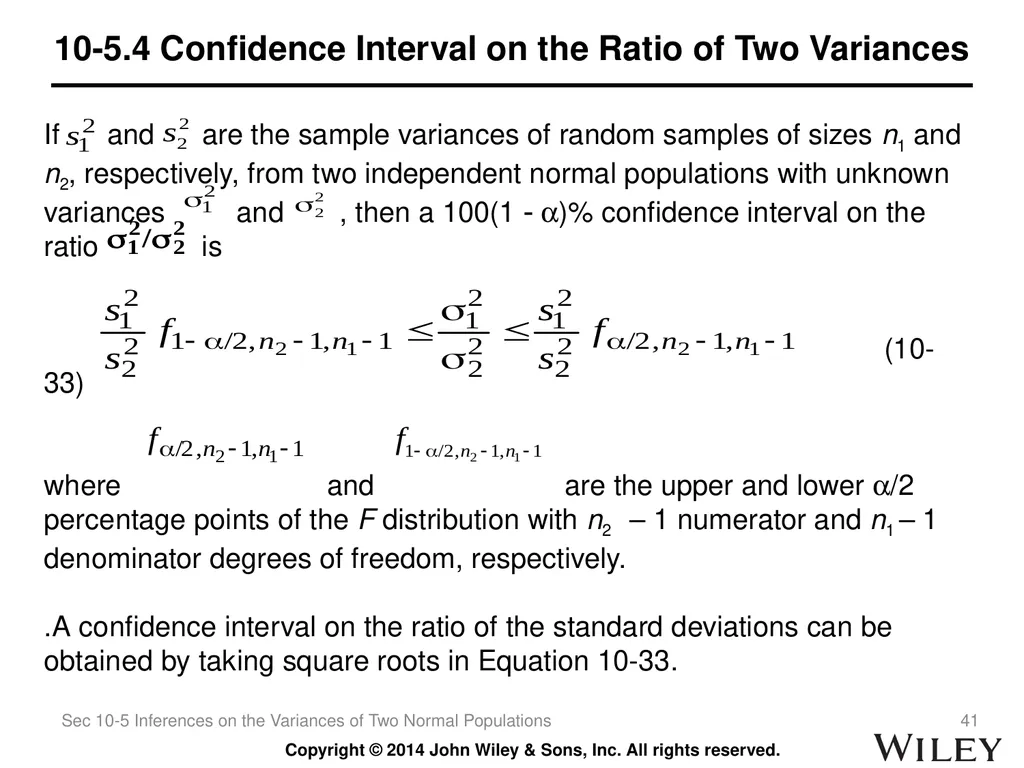 Chapter 10 Statistical Inference for Two Samples - slide 41 of 56