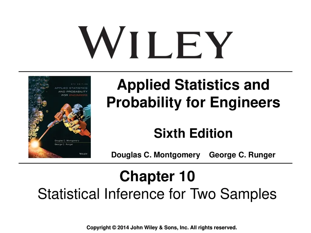 Chapter 10 Statistical Inference for Two Samples - slide 1 of 56