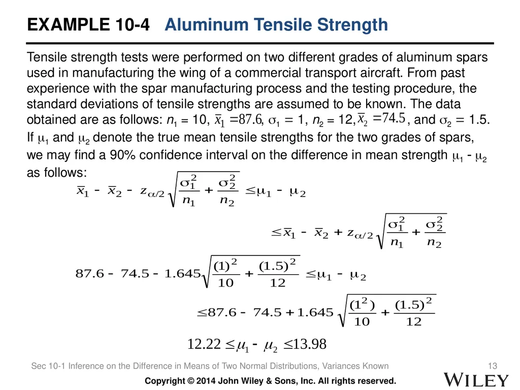 Chapter 10 Statistical Inference for Two Samples - slide 13 of 56