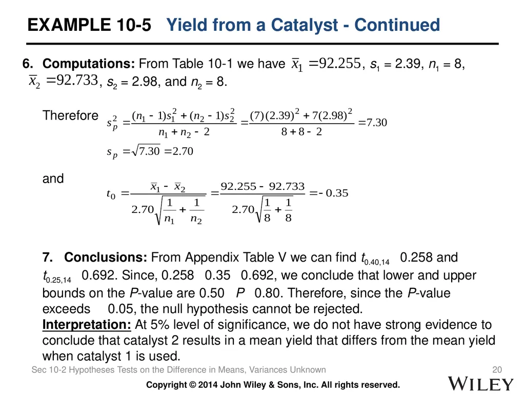 Chapter 10 Statistical Inference for Two Samples - slide 20 of 56