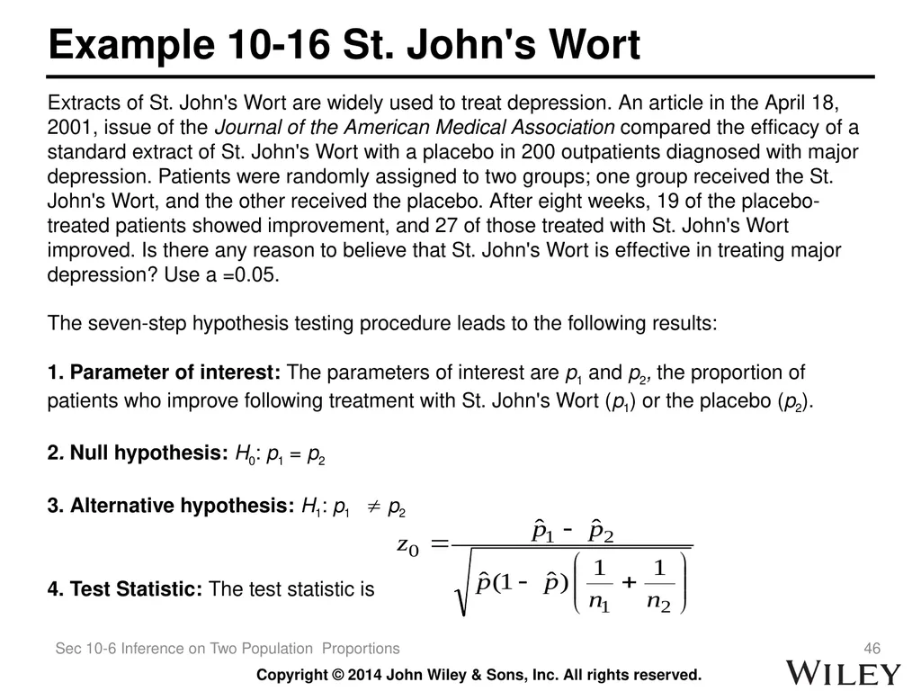 Chapter 10 Statistical Inference for Two Samples - slide 46 of 56