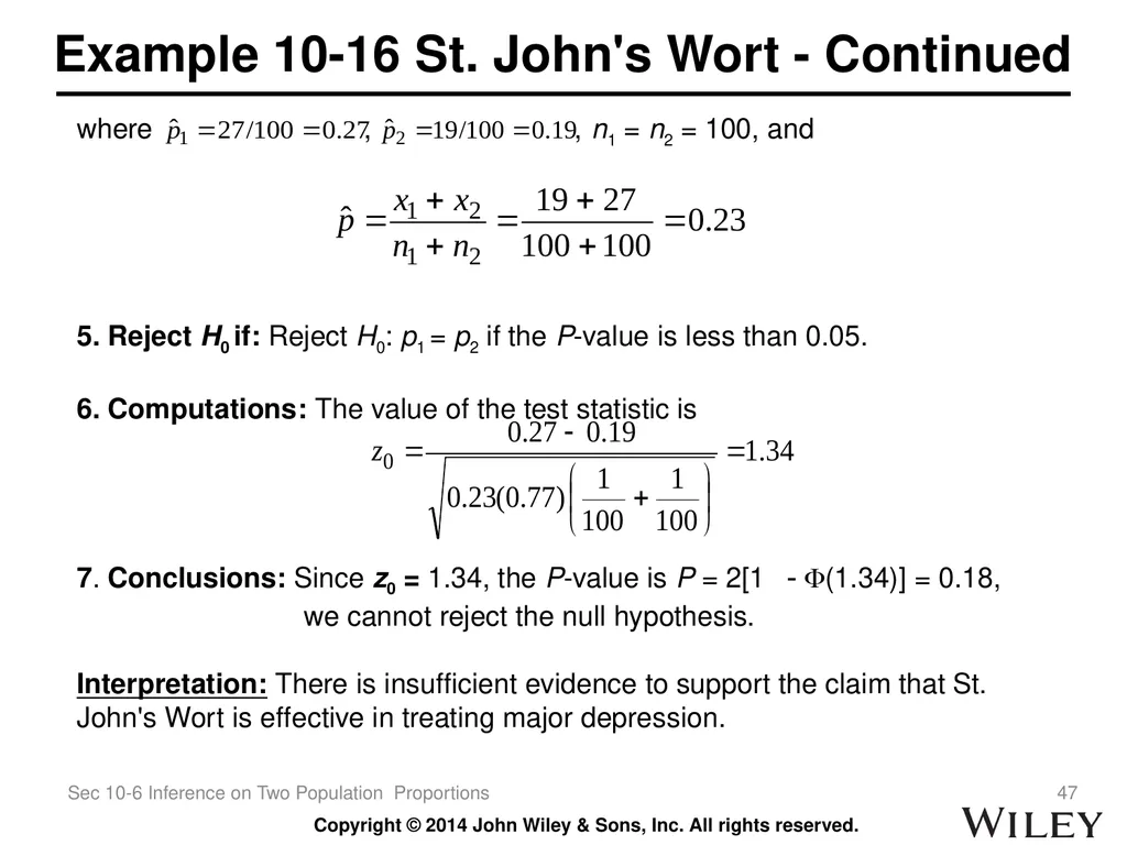 Chapter 10 Statistical Inference for Two Samples - slide 47 of 56