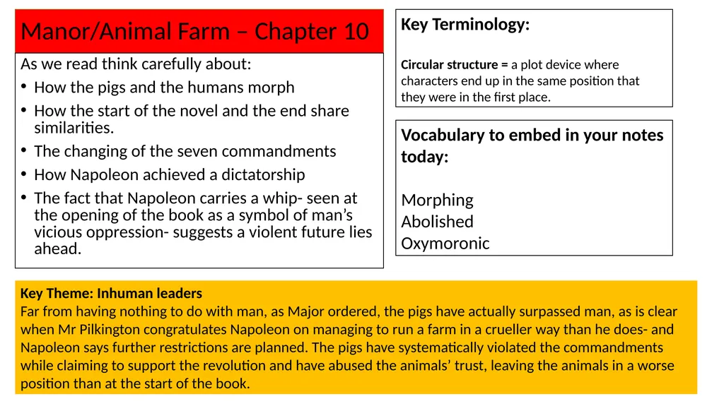 Making Notes on each Chapter Key Notes Reminders - slide 29 of 39
