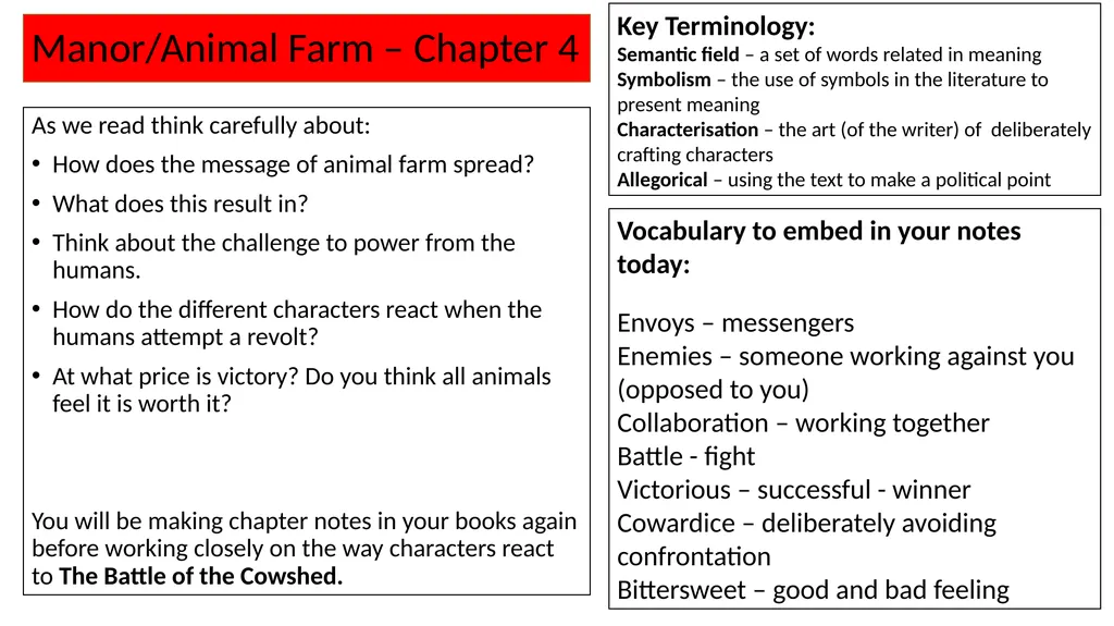 Making Notes on each Chapter Key Notes Reminders - slide 13 of 39