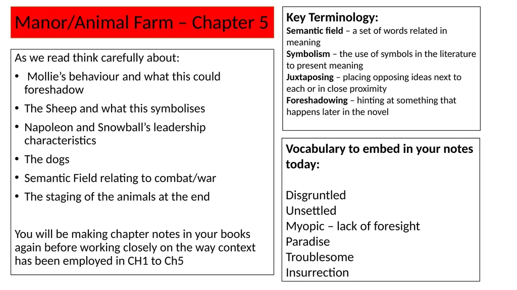 Making Notes on each Chapter Key Notes Reminders - slide 16 of 39