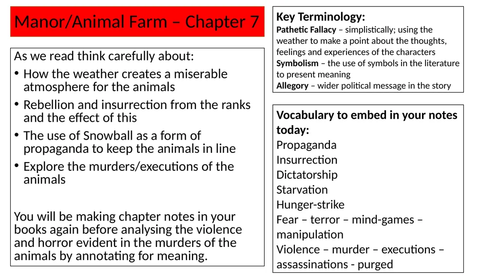 Making Notes on each Chapter Key Notes Reminders - slide 21 of 39