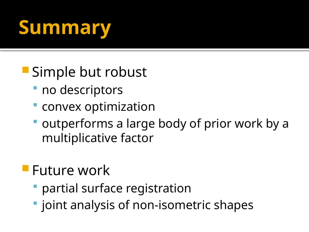 Robust Nonrigid Registration by Convex - slide 17 of 18