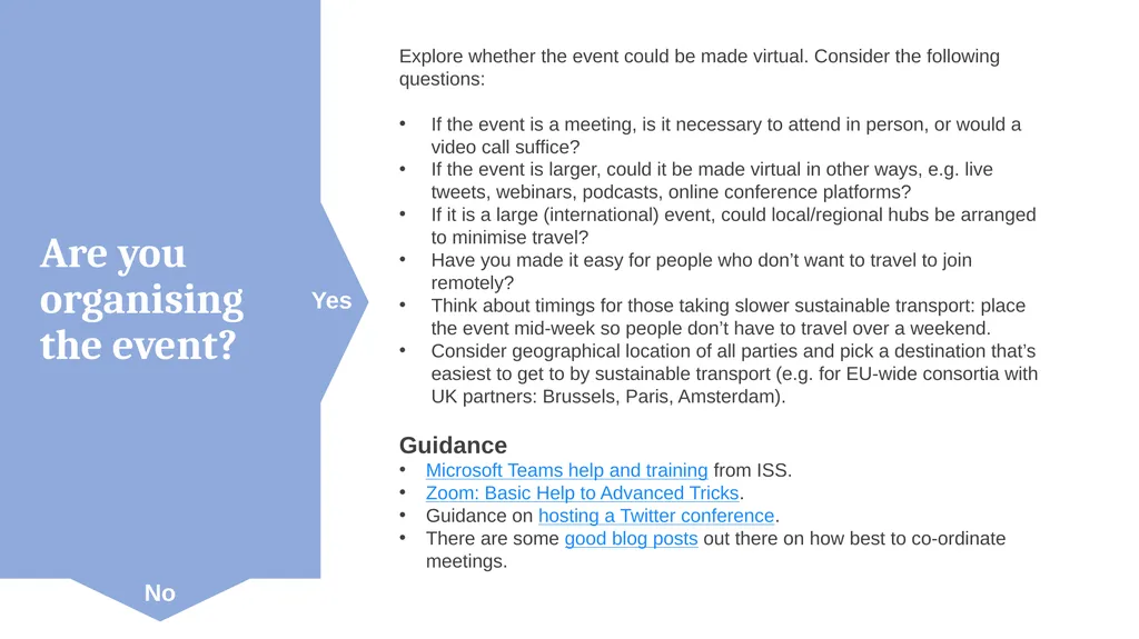 LEC Sustainability Group Travel Decision Tree Are - slide 2 of 8