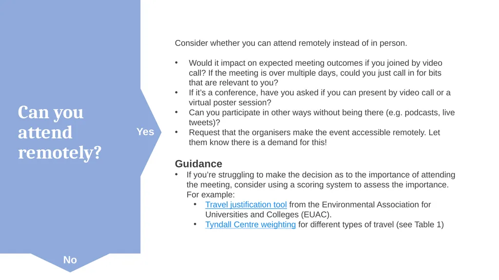 LEC Sustainability Group Travel Decision Tree Are - slide 4 of 8