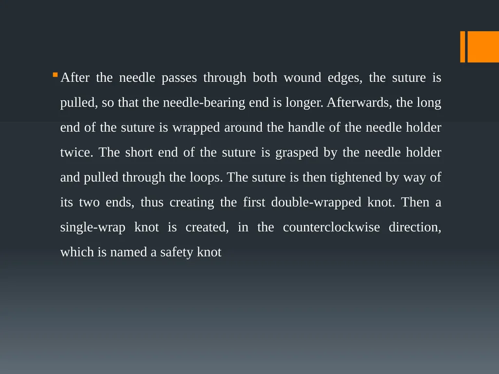 Principles of, incisions Flaps & Suturing - slide 49 of 58