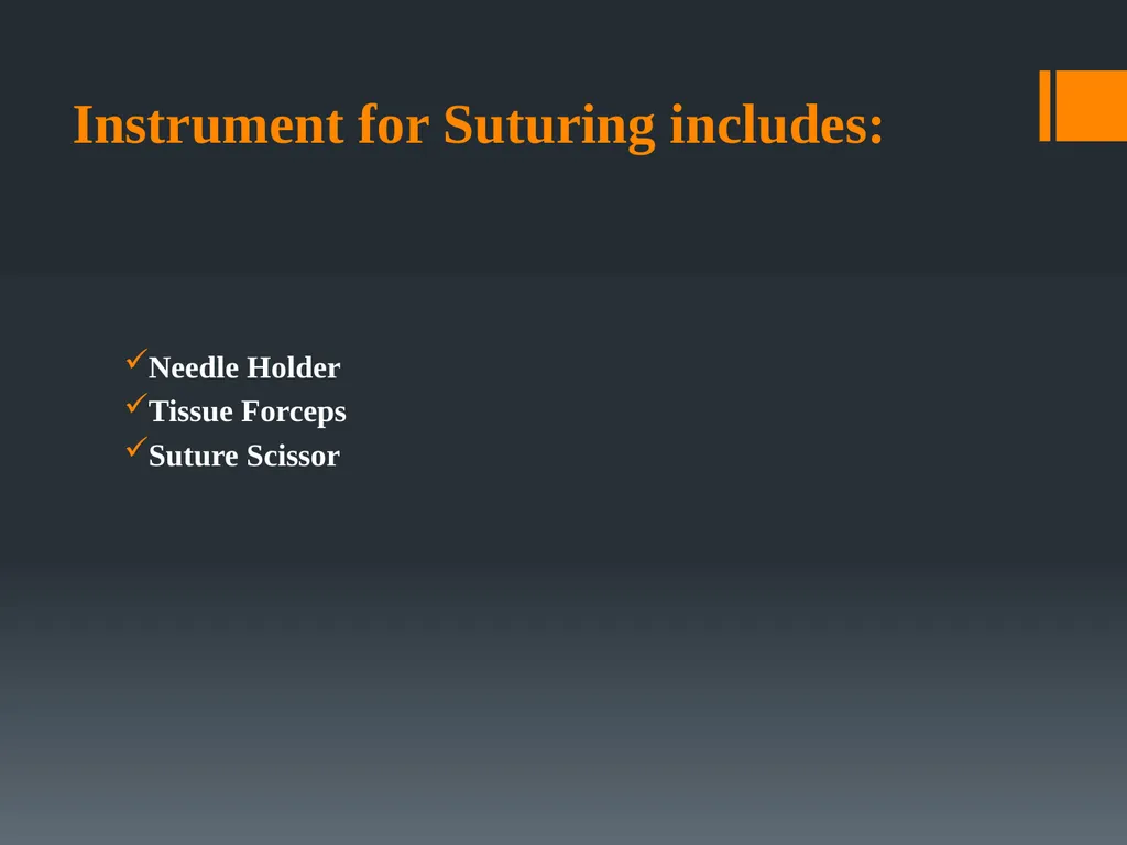 Principles of, incisions Flaps & Suturing - slide 45 of 58