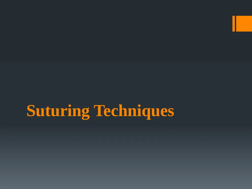 Principles of, incisions Flaps & Suturing - slide 51 of 58