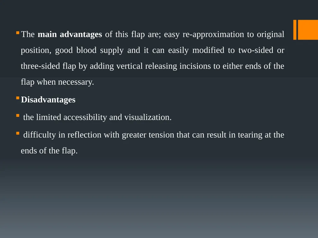 Principles of, incisions Flaps & Suturing - slide 18 of 58