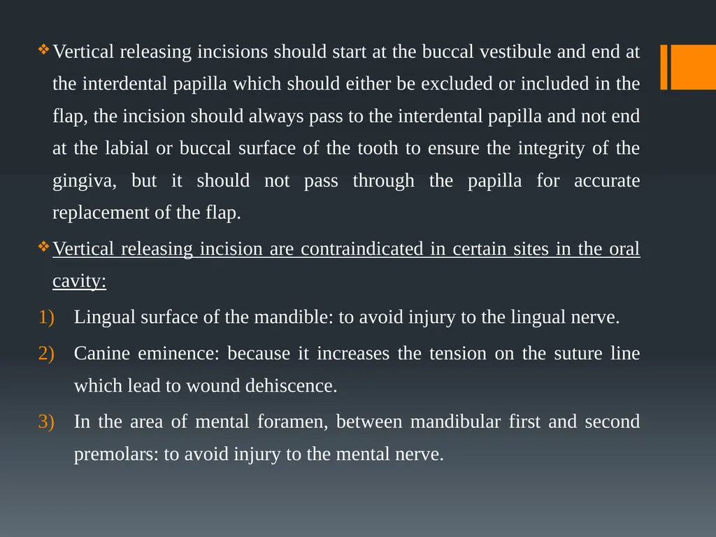 Principles of, incisions Flaps & Suturing - slide 12 of 58