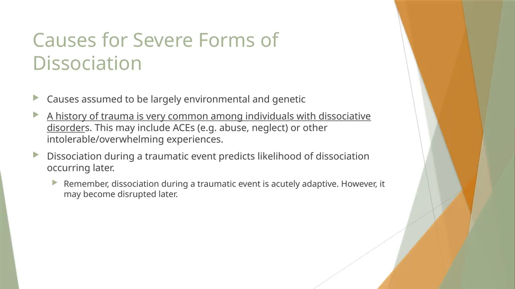 Dissociative Disorders David RM Trotter, PhD - slide 8 of 23
