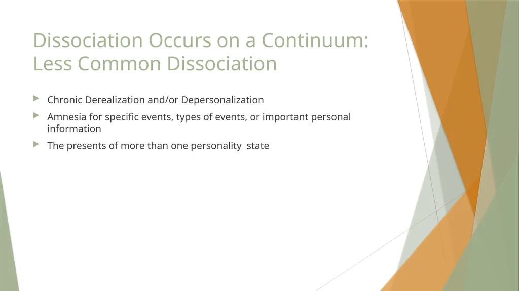 Dissociative Disorders David RM Trotter, PhD - slide 7 of 23