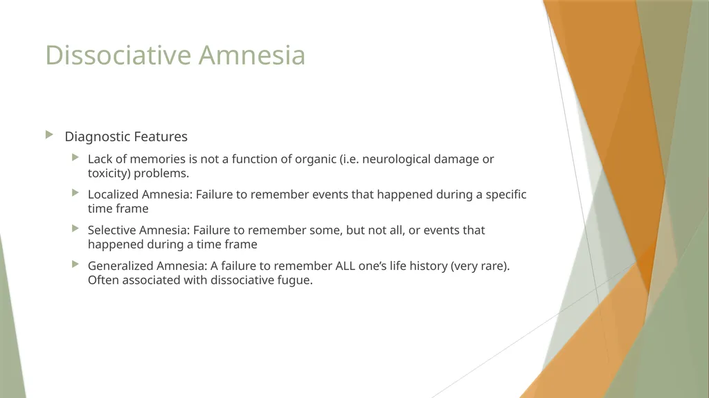 Dissociative Disorders David RM Trotter, PhD - slide 16 of 23
