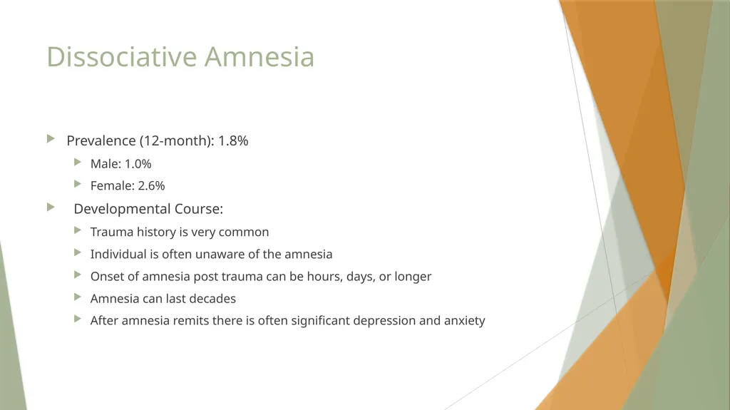 Dissociative Disorders David RM Trotter, PhD - slide 17 of 23