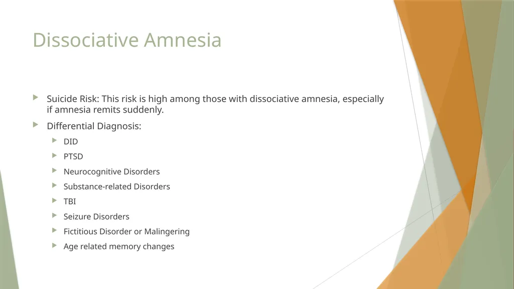 Dissociative Disorders David RM Trotter, PhD - slide 18 of 23