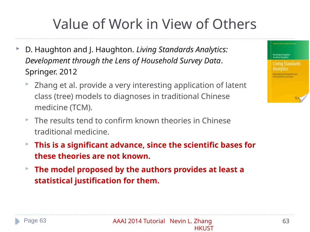Latent Tree Models Part IV: Applications Nevin L. - slide 63 of 65