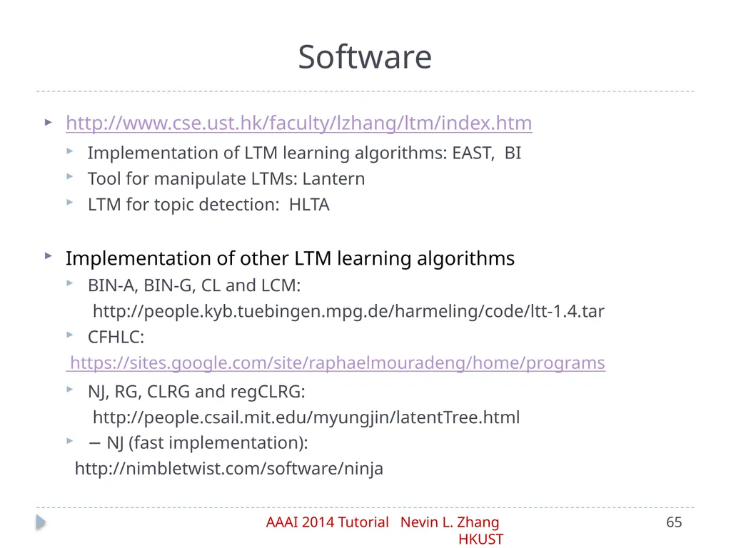 Latent Tree Models Part IV: Applications Nevin L. - slide 65 of 65