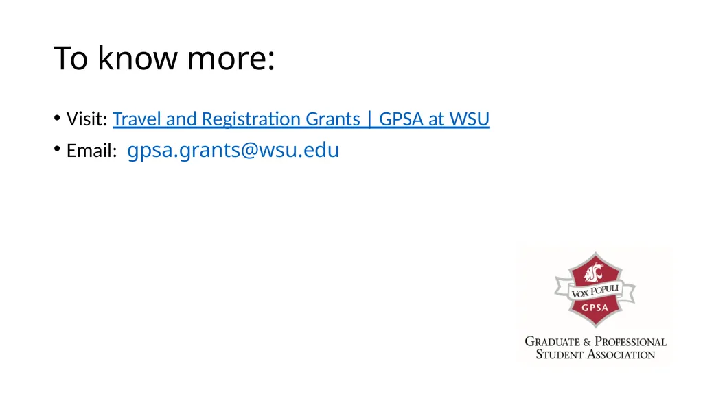 Navigating the Maze of GPSA Travel Grant By - slide 12 of 13